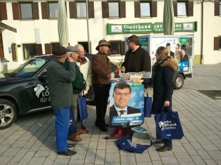 Stefan Löwl - Landratskandidat Dachau, CSU - Infostände in den drei Gemeinden der VG