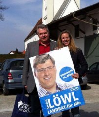 Stefan Löwl - Landratskandidat Dachau, CSU - Infostände, hier in Schwabhausen und Wiedenzhausen